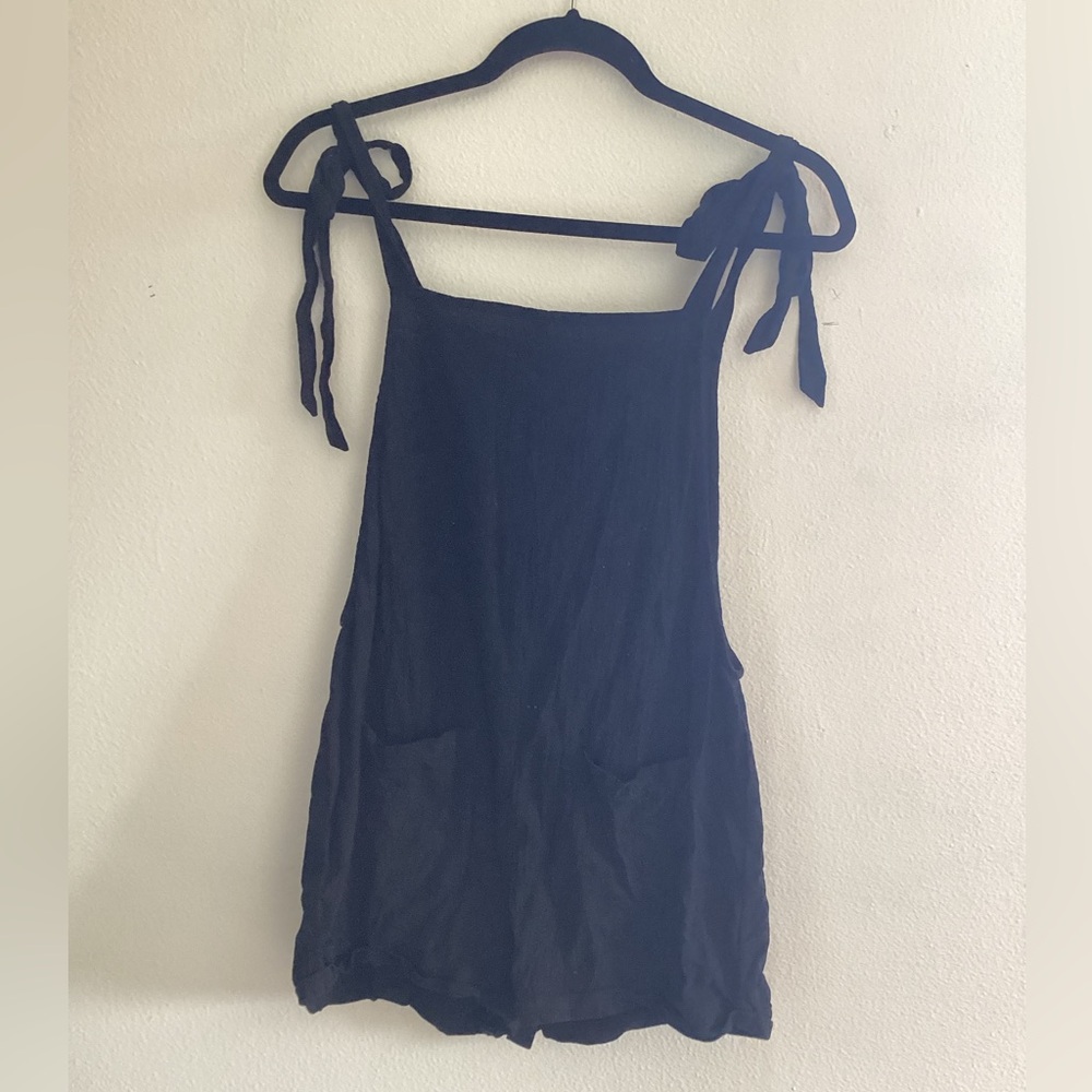 Black Overall Romper